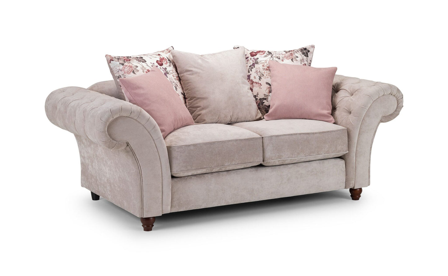 Roma Beige Chesterfield 2 Seat Sofa