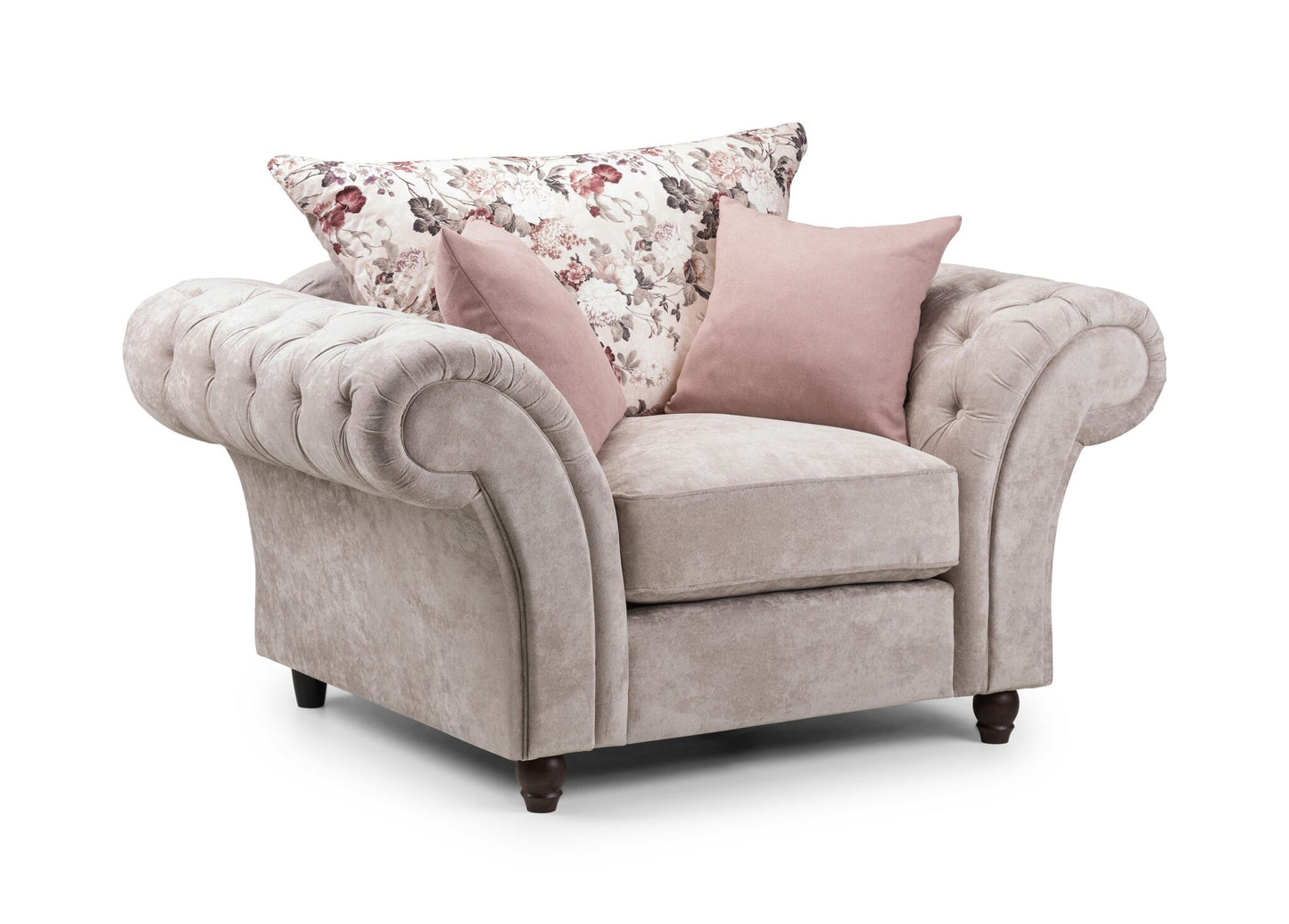 Roma Beige Chesterfield Armchair