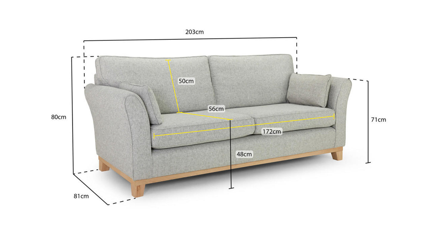 Delta 4 Seat Grey Sofa