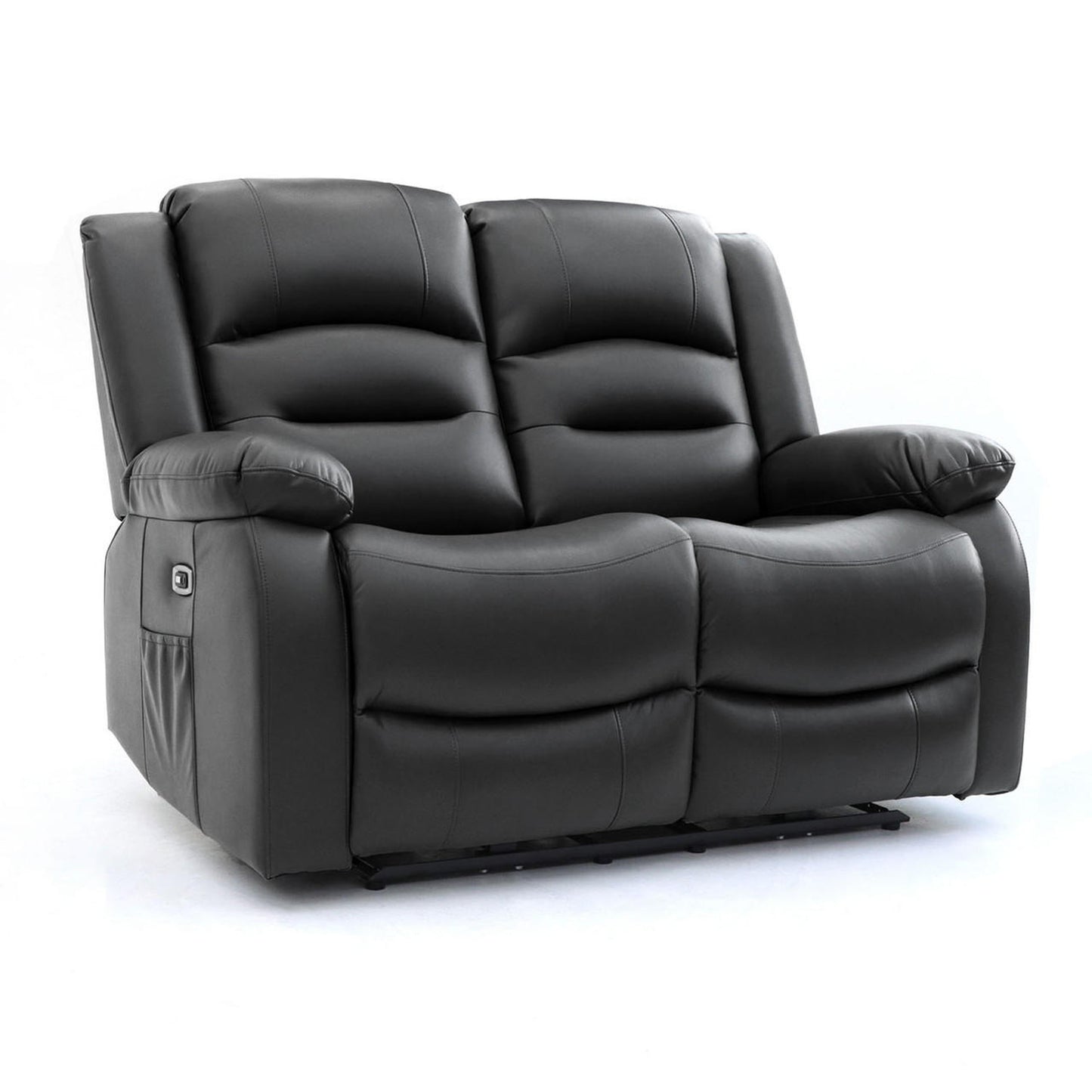 Alva 3 & 2 Black Electric Recliner Sofas