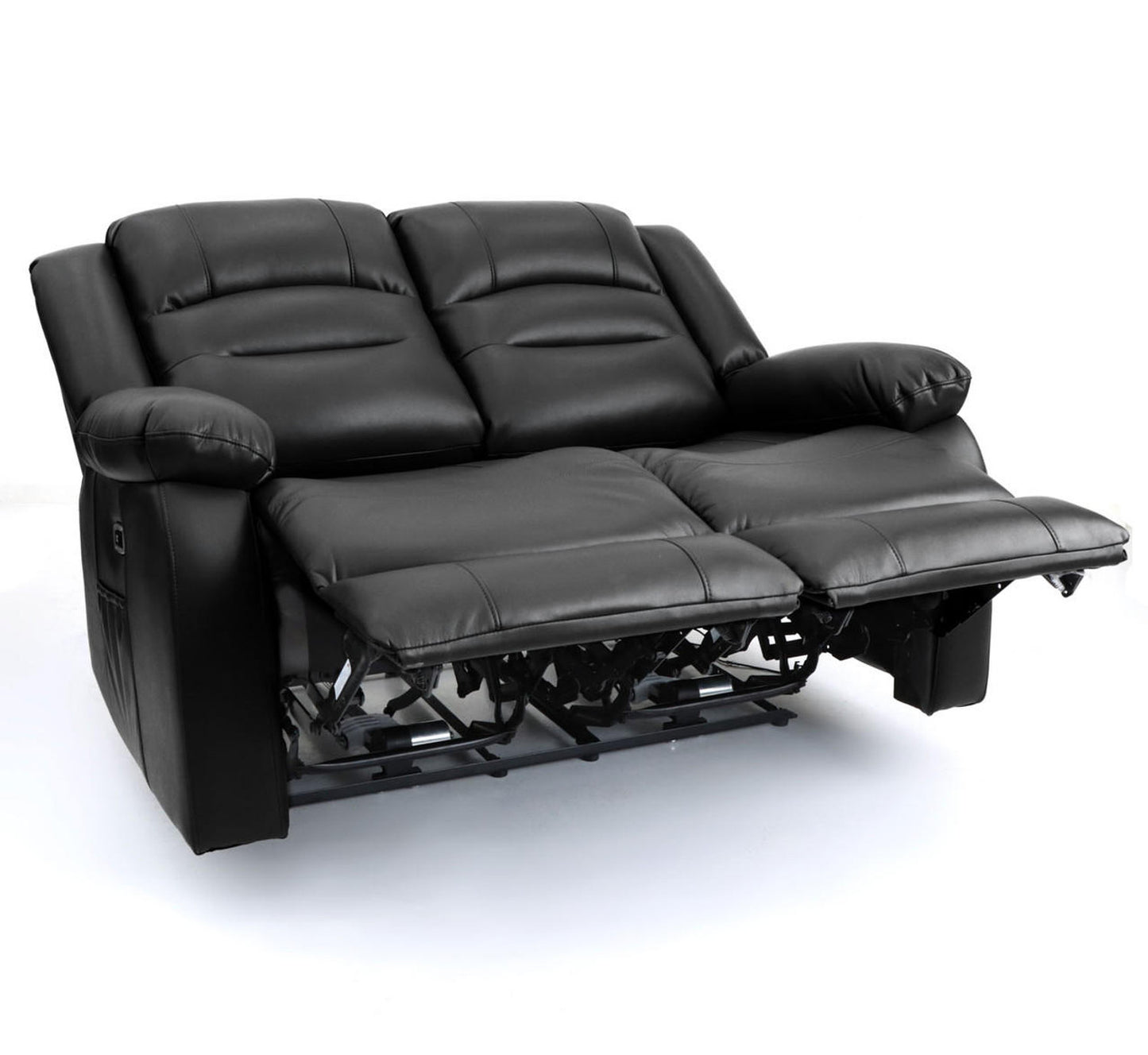 Alva 3 & 2 Black Electric Recliner Sofas