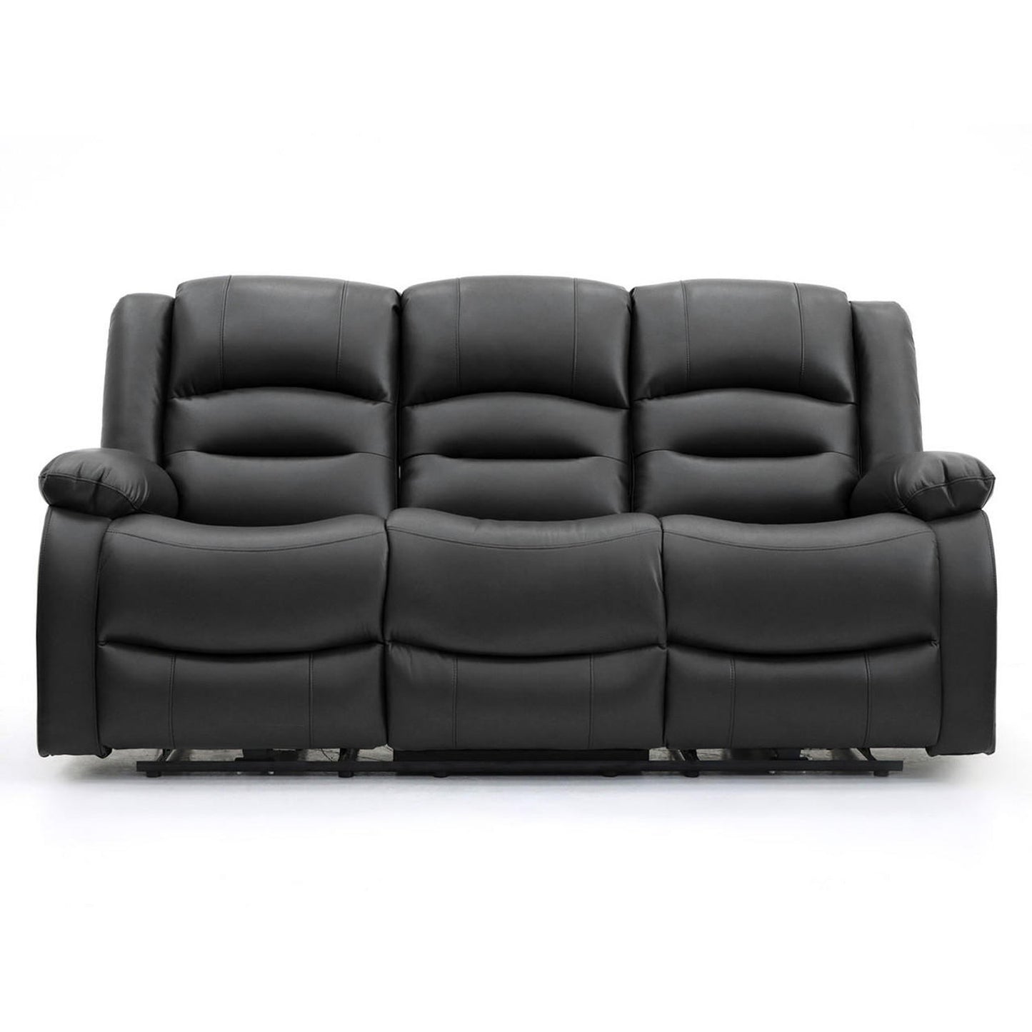 Alva 3 Seat Black Electric Recliner Sofa