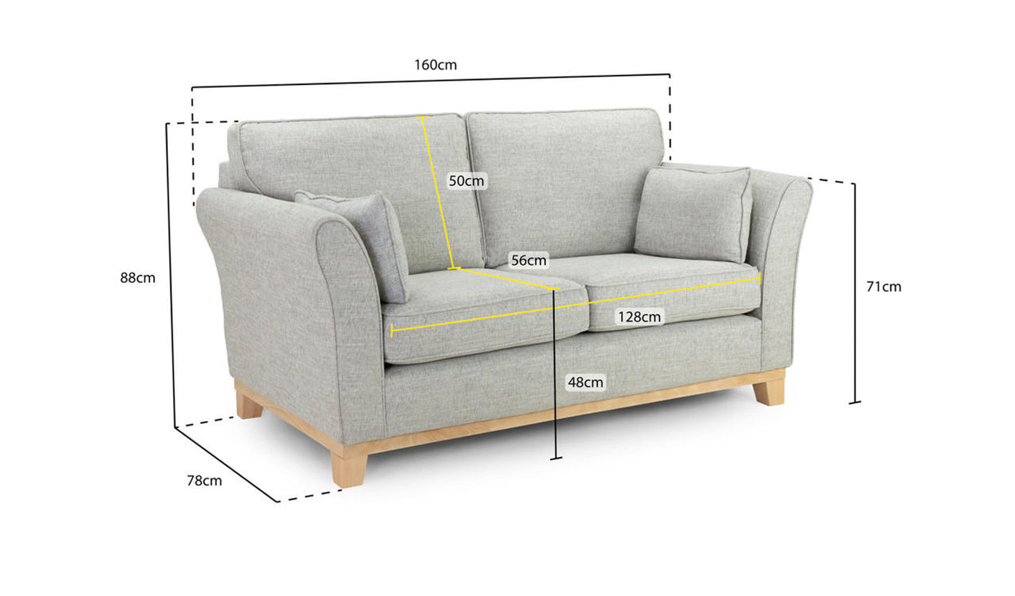 Delta Grey 2 Seater Sofa
