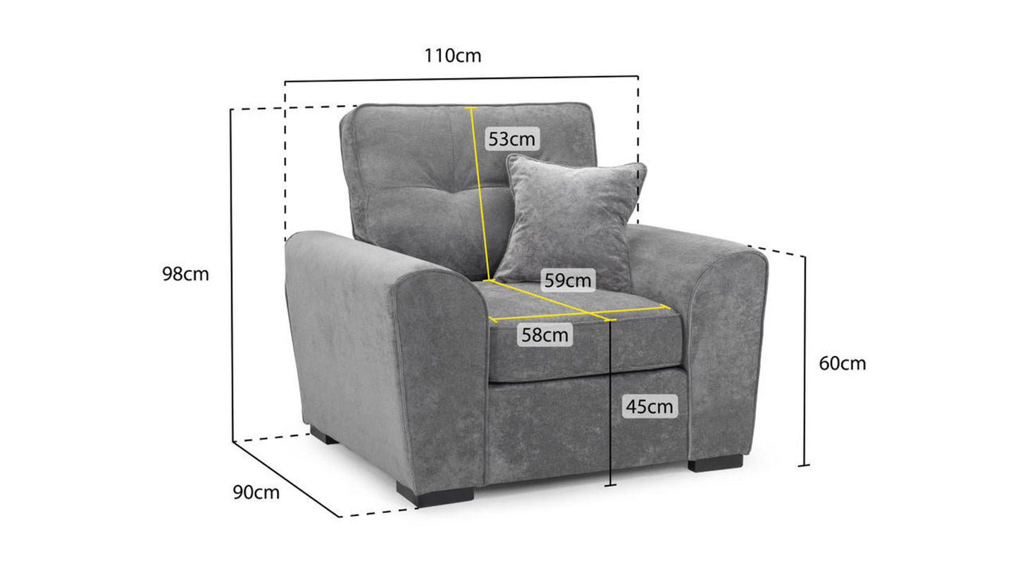 Maxwell Grey Armchair