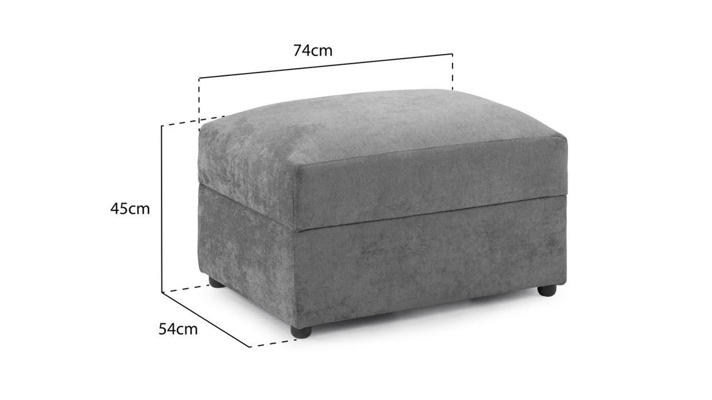 Maxwell Grey Footstool