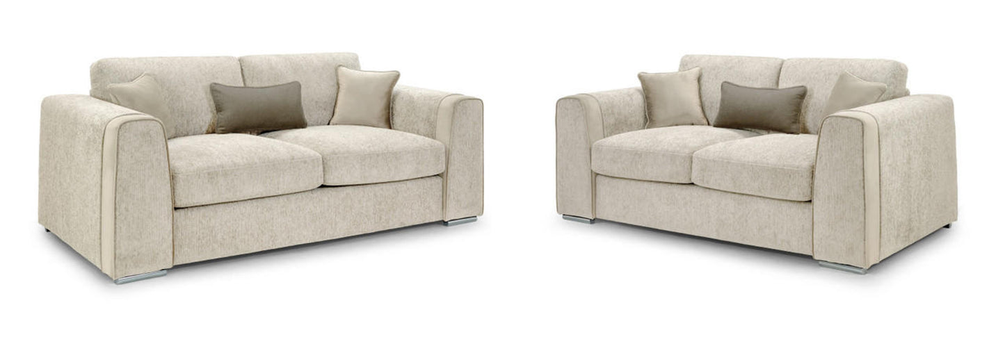 Naples Beige 3 + 2 Sofa Set
