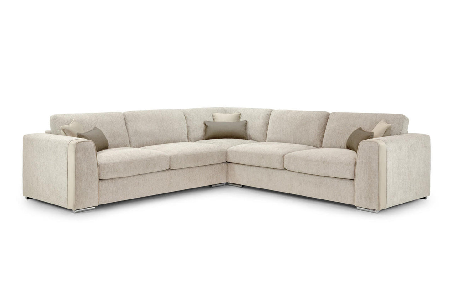 Naples Beige Large Corner Sofa