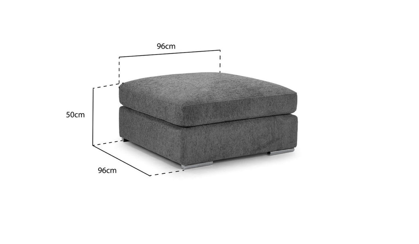 Naples Grey Footstool
