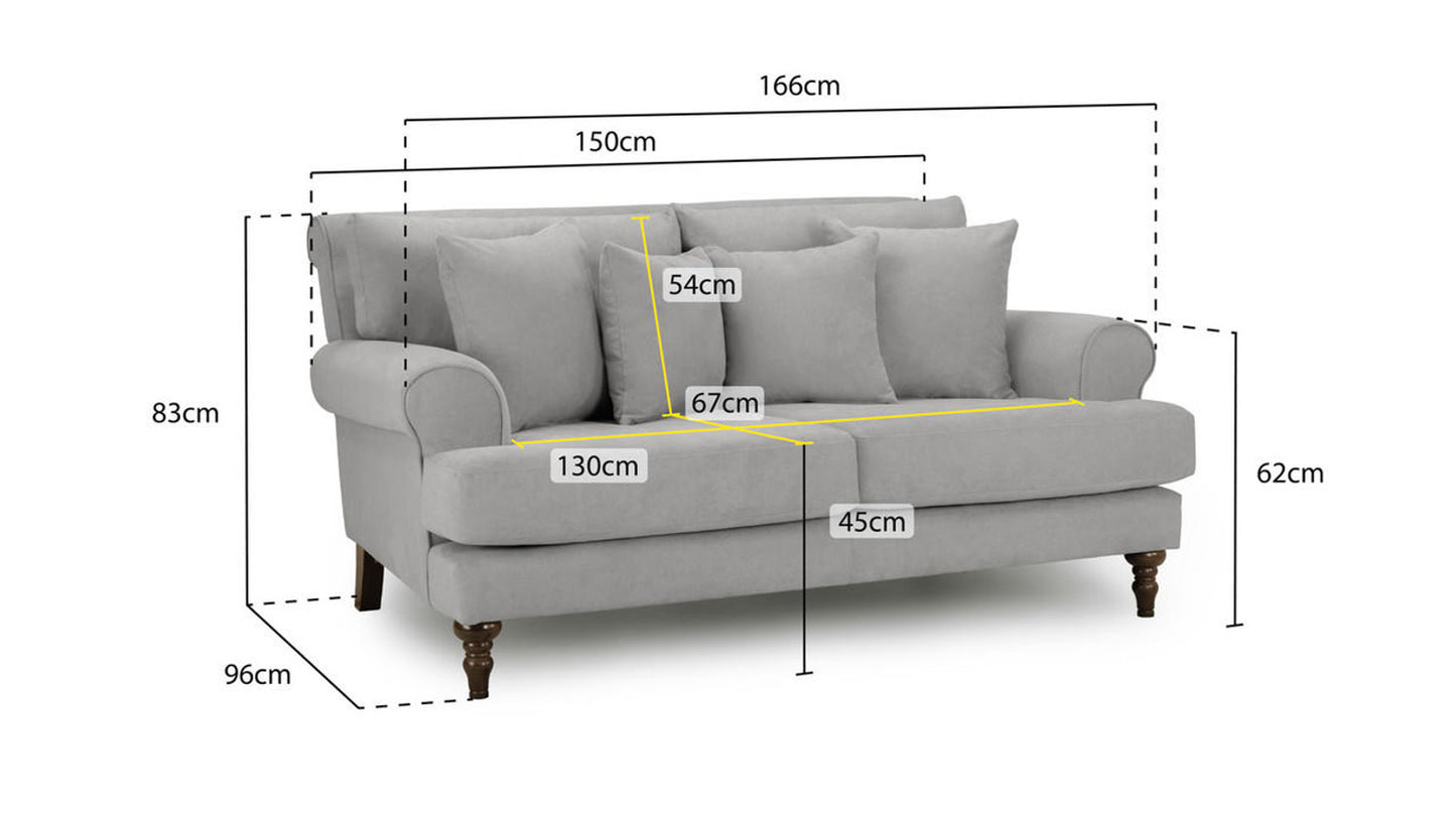 Summer Grey 2 Seat Sofa