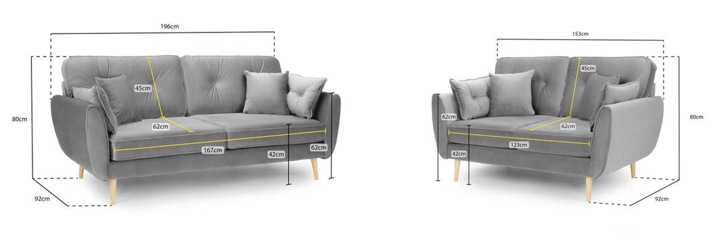 Zinc 3 + 2 Seat Sofa Set