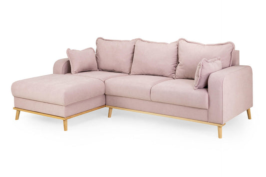 Briar Pink Left Hand Facing Corner Sofa