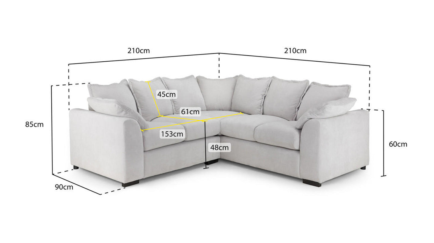 Colbee Teal Large Corner Sofa