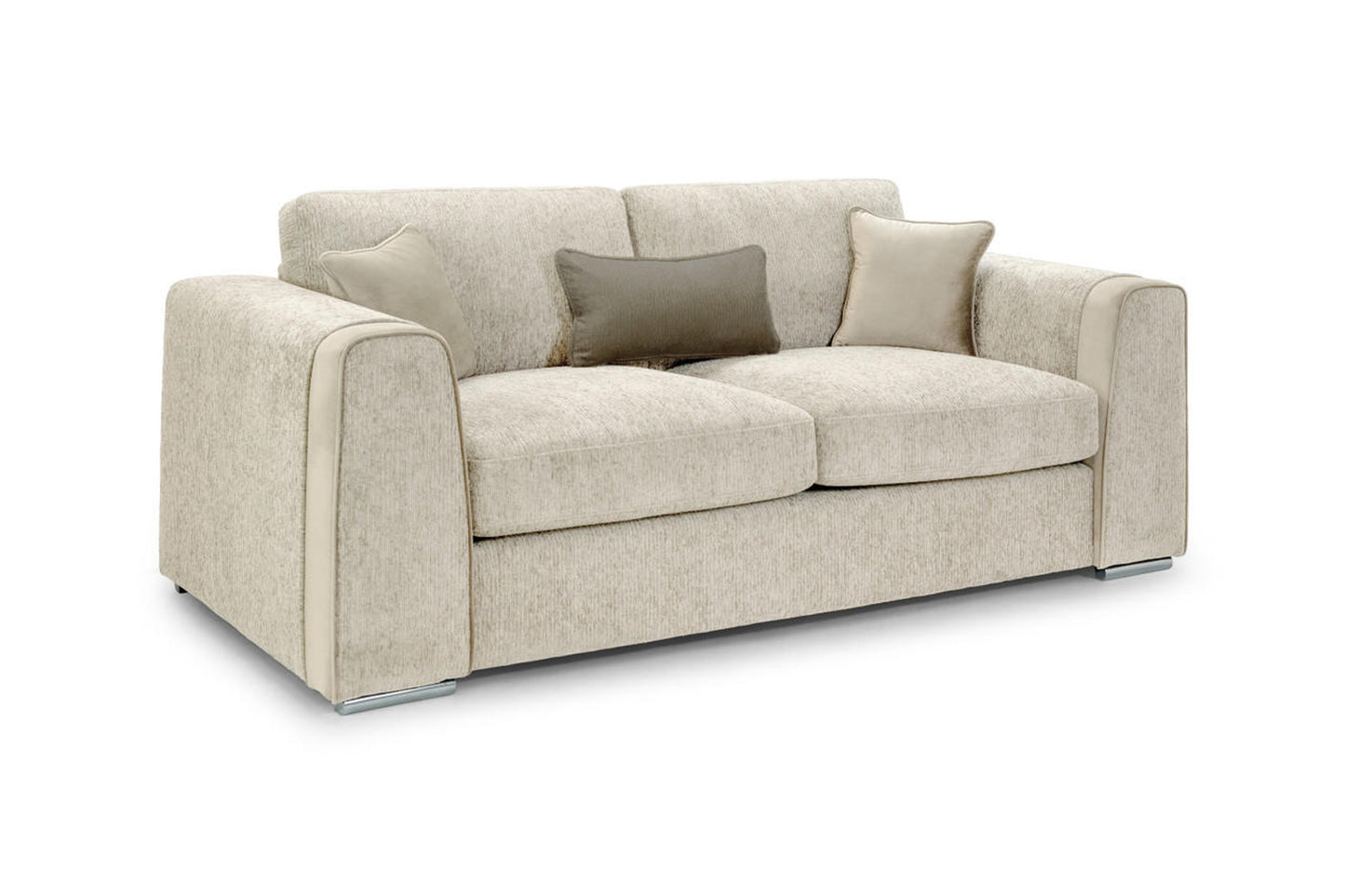 Naples Beige 3 Seat Sofa