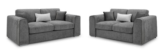 Naples Grey 3 + 2 Sofa Set