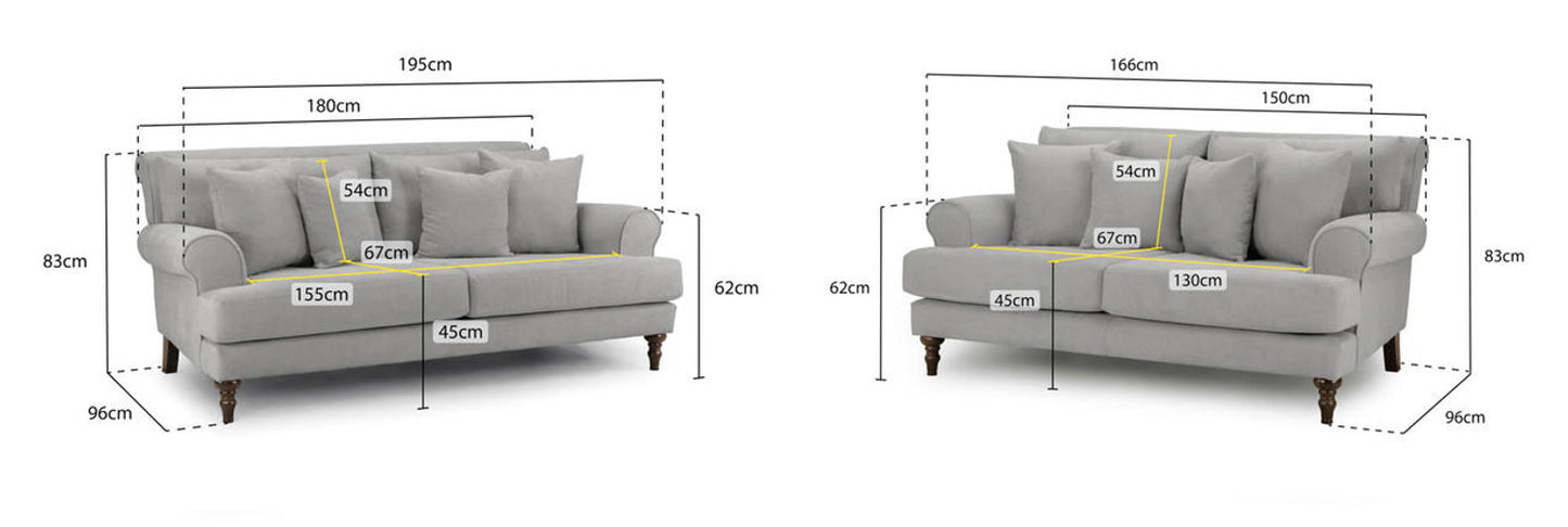 Summer Grey 3 + 2 Sofa Set