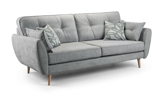 Zinc 3 Seat Grey Sofa